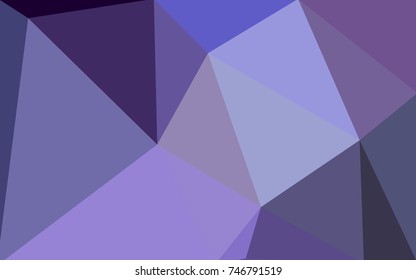 Light Purple vector polygonal illustration, which consist of triangles. Triangular pattern for your business design. Geometric background in Origami style with gradient. 