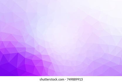 Light Purple vector polygonal illustration, which consist of triangles. Triangular design for your business. Creative geometric background in Origami style with gradient