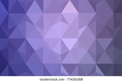 Light Purple vector polygonal illustration, which consist of triangles. Triangular pattern for your business design. Geometric background in Origami style with gradient. 