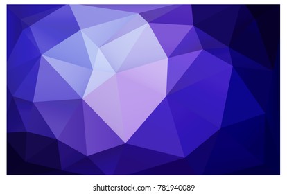 Light Purple vector polygonal illustration, which consist of triangles. Triangular pattern for your business design. Geometric background in Origami style with gradient. 