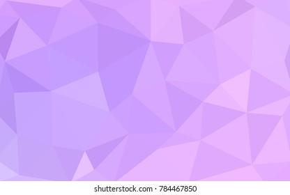 Light Purple vector polygonal illustration, which consist of triangles. Triangular pattern for your business design. Geometric background in Origami style with gradient. 