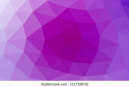 Light Purple vector polygonal polygonal. Modern geometrical abstract illustration with gradient. The template can be used as a background for cell phones.