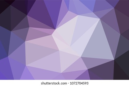 Light Purple vector polygonal pattern. Colorful illustration in abstract style with gradient. Triangular pattern for your business design.