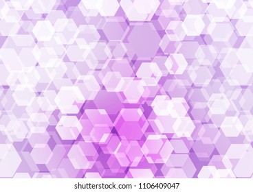Light Purple vector polygonal pattern. Creative geometric illustration in Origami style with gradient. hexagonal pattern for your business design.