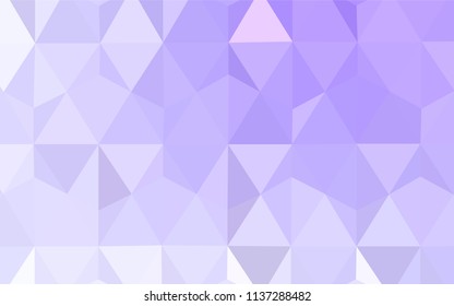 Light Purple vector polygonal pattern. Creative illustration in halftone style with triangles. Brand new design for your business.