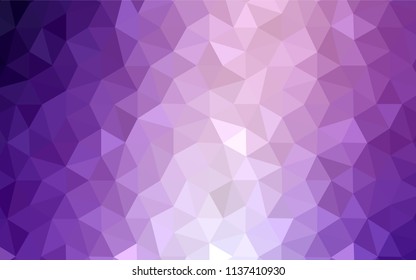 Light Purple vector polygonal pattern. Shining colorful illustration with triangles. Polygonal design for your web site.