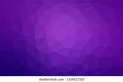 Light Purple vector polygonal pattern. Triangular geometric sample with gradient.  The completely new template can be used for your brand book.