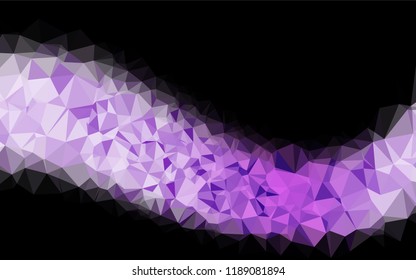 Light Purple vector polygonal pattern. Modern geometrical abstract illustration with gradient. A completely new design for your business.