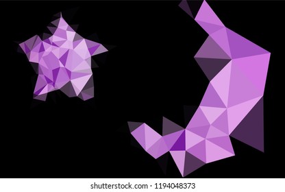 Light Purple vector polygonal pattern. An elegant bright illustration with gradient. The polygonal design can be used for your web site.