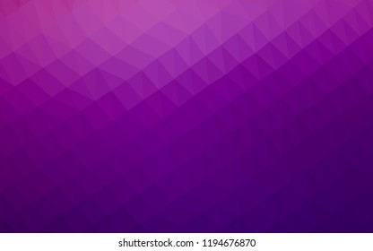 Light Purple vector polygonal pattern. Creative geometric illustration in Origami style with gradient. The textured pattern can be used for background.