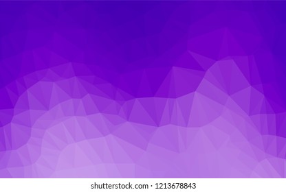 Light Purple vector polygonal pattern. Triangular geometric sample with gradient.  The template can be used as a background for cell phones.