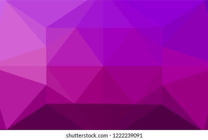 Light Purple vector polygonal pattern. Creative illustration in halftone style with gradient. A new texture for your design.