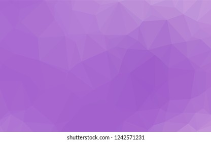 Light Purple vector polygonal pattern. Creative illustration in halftone style with gradient. The best triangular design for your business.