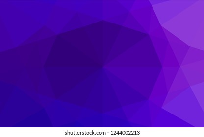 Light Purple vector polygonal pattern. A sample with polygonal shapes. The best triangular design for your business.