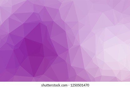 Light Purple vector polygonal pattern. Geometric illustration in Origami style with gradient.  A completely new template for your business design.