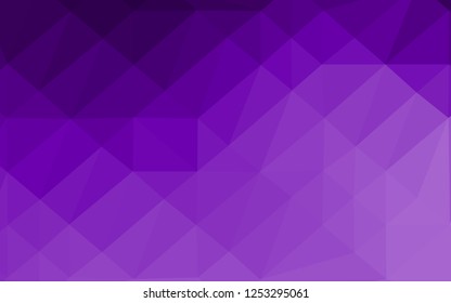 Light Purple vector polygonal pattern. Creative illustration in halftone style with gradient. Elegant pattern for a brand book.