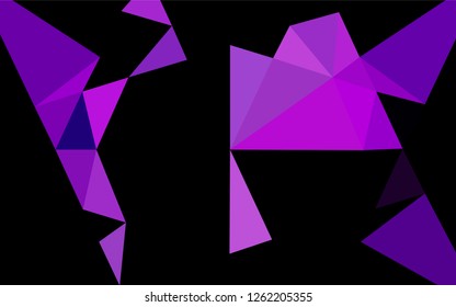 Light Purple vector polygonal pattern. Glitter abstract illustration with an elegant design. The textured pattern can be used for background.
