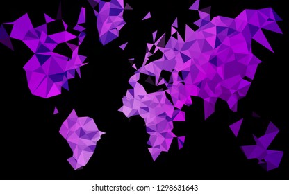Light Purple vector polygonal pattern. Brand new colorful illustration in with gradient. Template for your brand book.