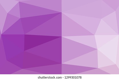 Light Purple vector polygonal pattern. Shining illustration, which consist of triangles. New texture for your design.