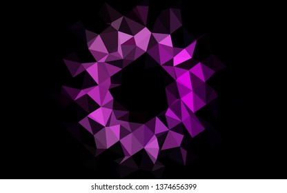 Light Purple vector polygonal pattern. A vague abstract illustration with gradient. Completely new template for your business design.
