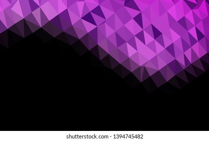 Light Purple vector polygonal pattern. Colorful illustration in abstract style with gradient. Template for a cell phone background.