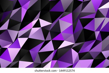 Light Purple vector polygonal pattern. Shining illustration, which consist of triangles. Completely new template for your business design.