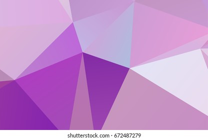 Light Purple vector polygonal pattern. Shining colored illustration in a brand-new style. A completely new template for your business design.