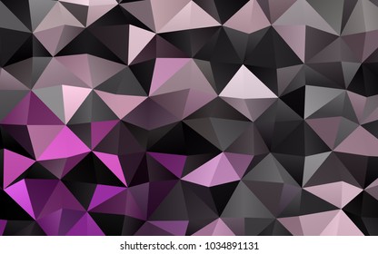 Light Purple vector polygonal template. Shining colored illustration in a brand-new style. The textured pattern can be used for background.