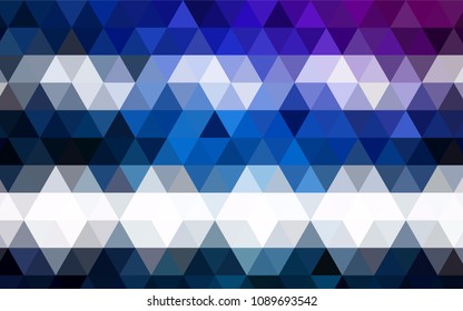 Light Purple vector polygonal template. Triangular geometric sample with gradient.  The elegant pattern can be used as part of a brand book.