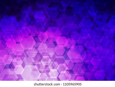 Light Purple vector polygonal template. Glitter abstract illustration with an elegant design. The best hexagonal design for your business.