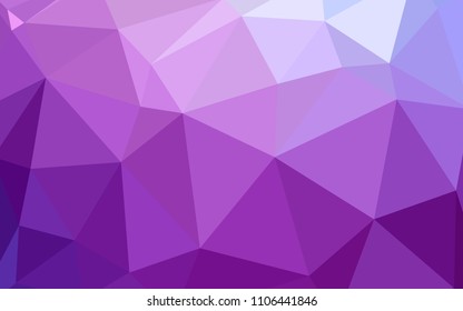 Light Purple vector polygonal template. Creative illustration in halftone style with triangles. New template for your brand book.