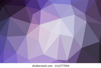 Light Purple vector polygonal template. Colorful illustration in polygonal style with gradient. A new texture for your design.