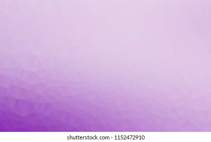 Light Purple vector polygonal template. Geometric illustration in Origami style with gradient.  The textured pattern can be used for background.
