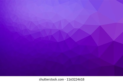 Light Purple vector polygonal template. Shining colored illustration in a Brand new style. The textured pattern can be used for background.