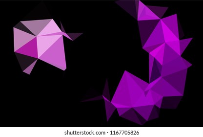 Light Purple vector polygonal template. Colorful illustration in abstract style with gradient. The best triangular design for your business.