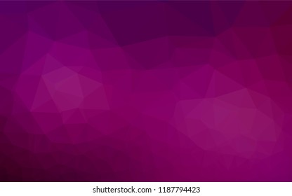 Light Purple vector polygonal template. Colorful abstract illustration with gradient. Triangular pattern for your business design.
