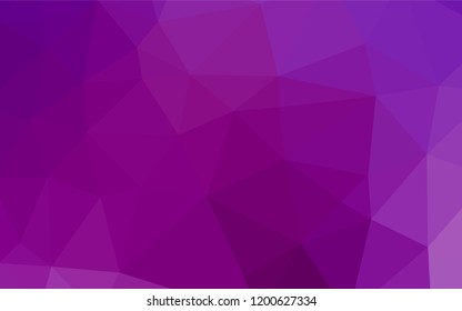 Light Purple vector polygonal template. Creative illustration in halftone style with gradient. The best triangular design for your business.