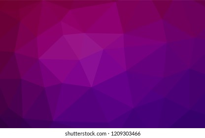 Light Purple vector polygonal template. Geometric illustration in Origami style with gradient.  The best triangular design for your business.