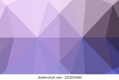Light Purple vector polygonal template. A vague abstract illustration with gradient. The textured pattern can be used for background.