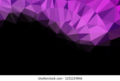 Light Purple vector polygonal template. Colorful illustration in abstract style with gradient. The best triangular design for your business.
