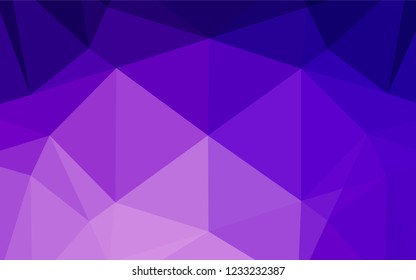 Light Purple vector polygonal template. Creative illustration in halftone style with gradient. The best triangular design for your business.