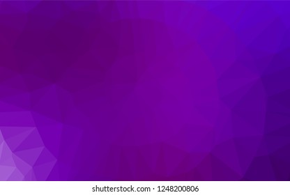 Light Purple vector polygonal template. Shining illustration, which consist of triangles. The completely new template can be used for your brand book.