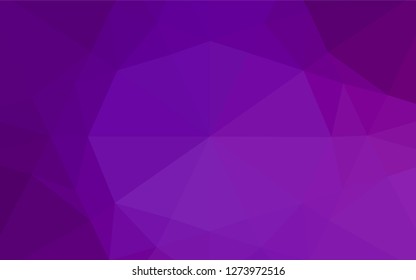 Light Purple vector polygonal template. Shining illustration, which consist of triangles. The elegant pattern can be used as part of a brand book.