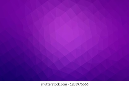Light Purple vector polygonal template. Shining illustration, which consist of triangles. Template for a cell phone background.