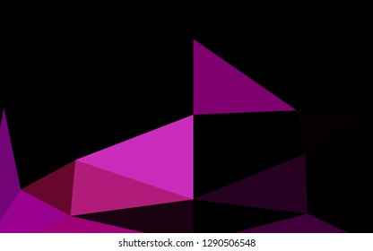 Light Purple vector polygonal template. Glitter abstract illustration with an elegant design. New texture for your design.