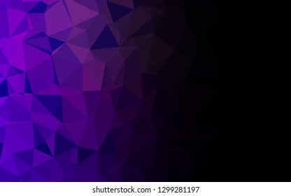 Light Purple vector polygonal template. Shining colored illustration in a Brand new style. Triangular pattern for your business design.