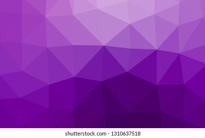 Light Purple vector polygonal template. Modern geometrical abstract illustration with gradient. New texture for your design.