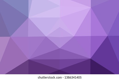 Light Purple vector polygonal template. Colorful illustration in abstract style with gradient. The best triangular design for your business.