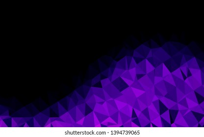 Light Purple vector polygonal template. Shining illustration, which consist of triangles. New texture for your design.