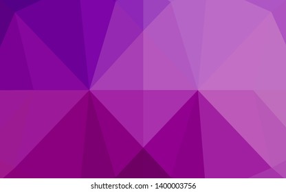 Light Purple vector polygonal template. Triangular geometric sample with gradient.  The textured pattern can be used for background.